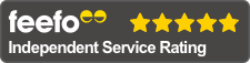 Harrison Brooks' Independent 5 Star Service Rating from Feefo